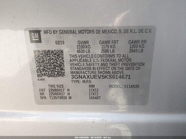 2019 CHEVROLET EQUINOX LT 9
