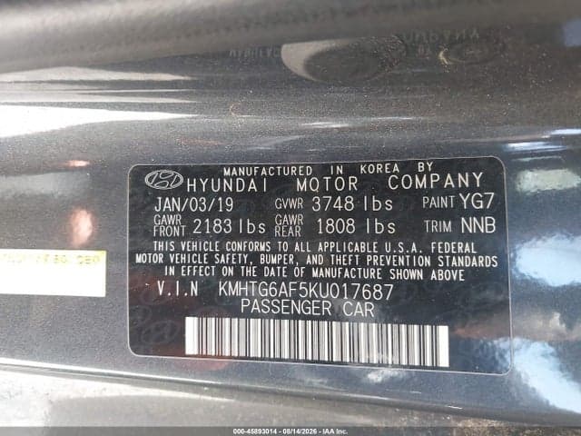 2019 HYUNDAI VELOSTER 2.0 9