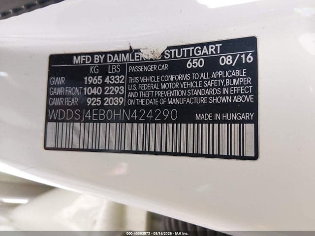 2017 MERCEDES-BENZ CLA 250 9