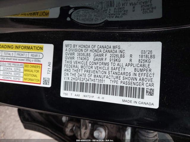 2026 HONDA CIVIC LX 9