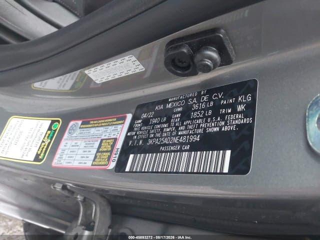 2022 KIA RIO 5-DOOR S 9