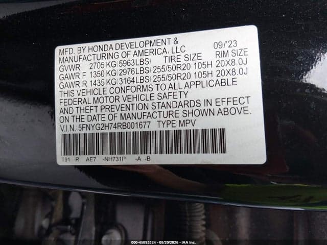 2024 HONDA PILOT TOURING 9