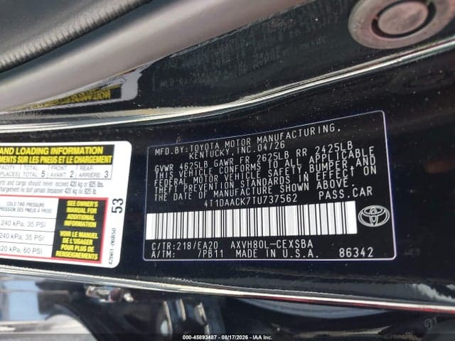 2026 TOYOTA CAMRY NIGHTSHADE 9