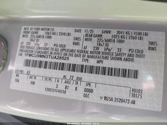 2026 FORD ESCAPE ST-LINE 9