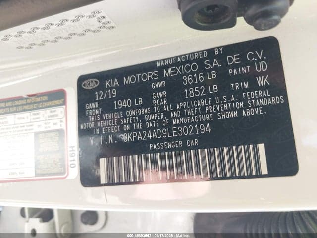 2020 KIA RIO S 9
