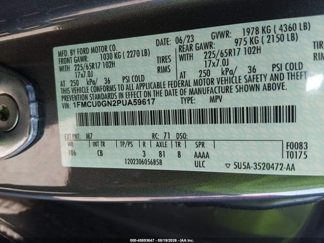2023 FORD ESCAPE ACTIVE 9
