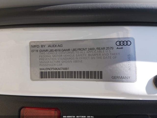 2019 AUDI A5 45 PREMIUM 9