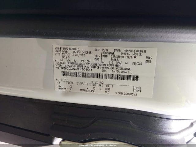 2019 FORD TRANSIT-350 XLT 9