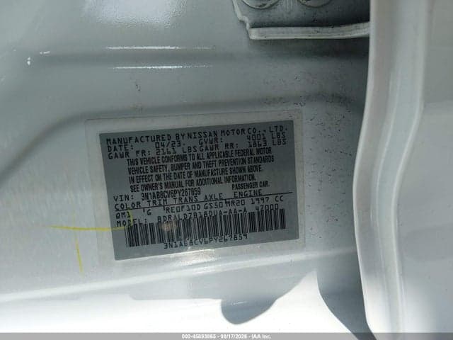 2023 NISSAN SENTRA SV XTRONIC CVT 9