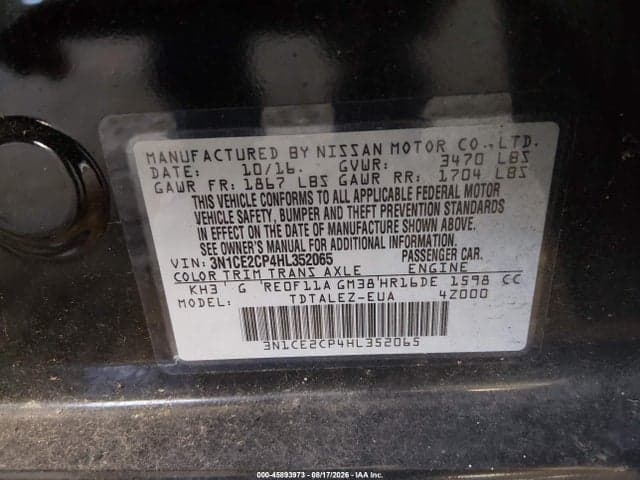 2017 NISSAN VERSA NOTE SL 9