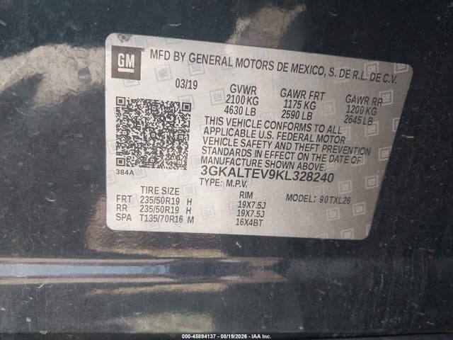 2019 GMC TERRAIN SLE 9