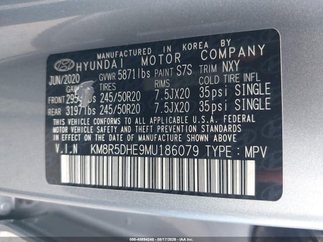 2021 HYUNDAI PALISADE LIMITED 9