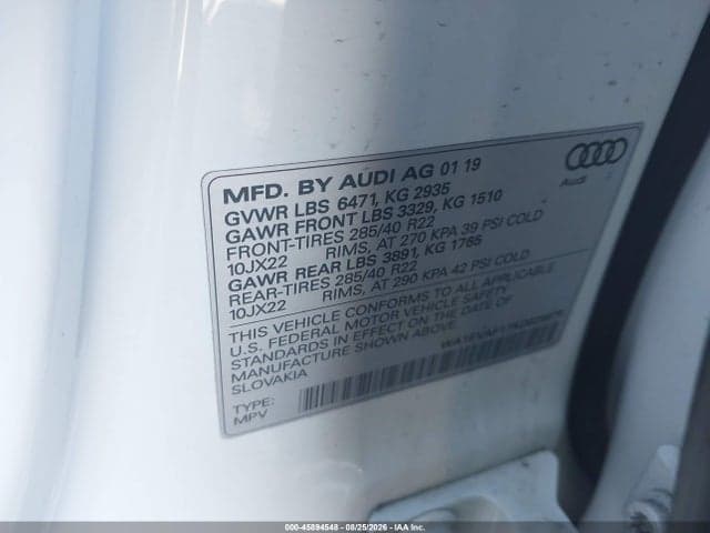 2019 AUDI Q8 55 PREMIUM 9