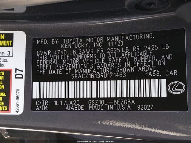 2024 LEXUS ES 350 9