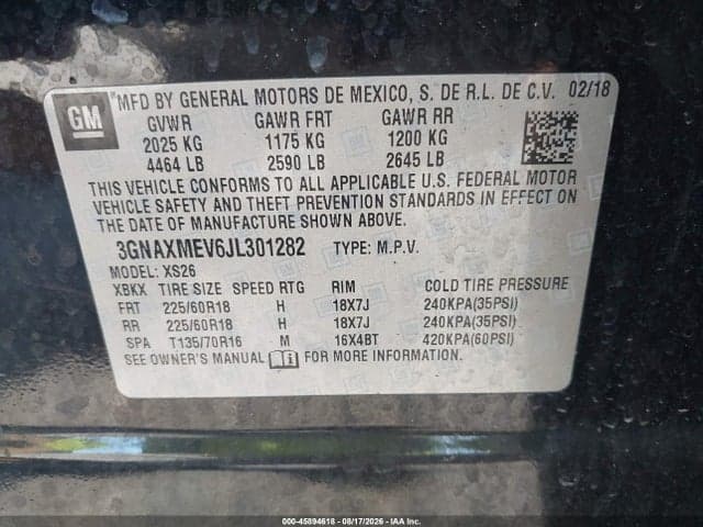 2018 CHEVROLET EQUINOX PREMIER 9