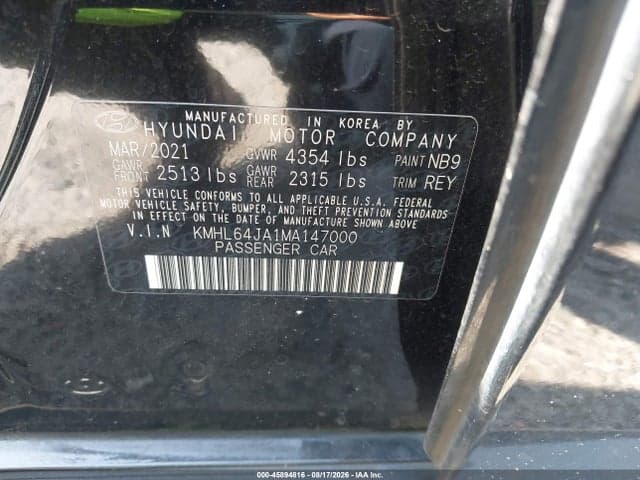 2021 HYUNDAI SONATA SEL 9