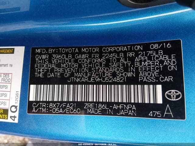 2017 TOYOTA COROLLA IM 9