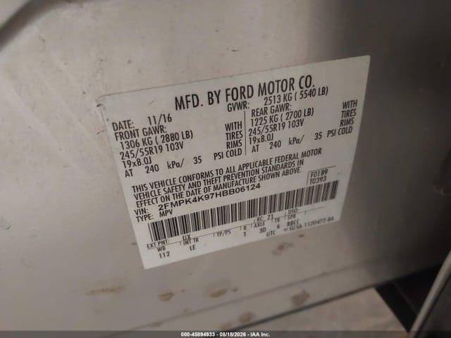 2017 FORD EDGE TITANIUM 9