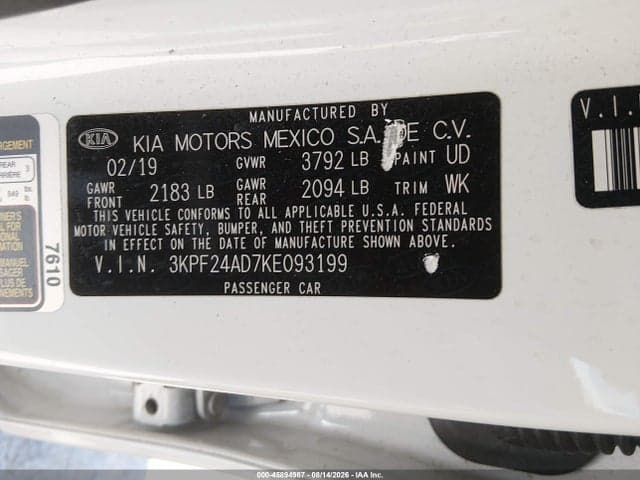 2019 KIA FORTE LXS 9