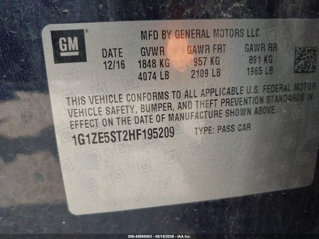 2017 CHEVROLET MALIBU 1LT 9