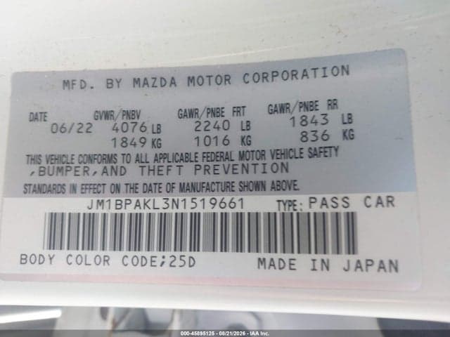2022 MAZDA MAZDA3 9