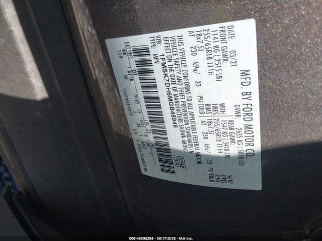 2021 FORD EXPLORER XLT 9