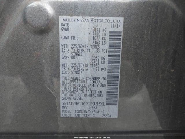 2018 NISSAN ROGUE SL 9