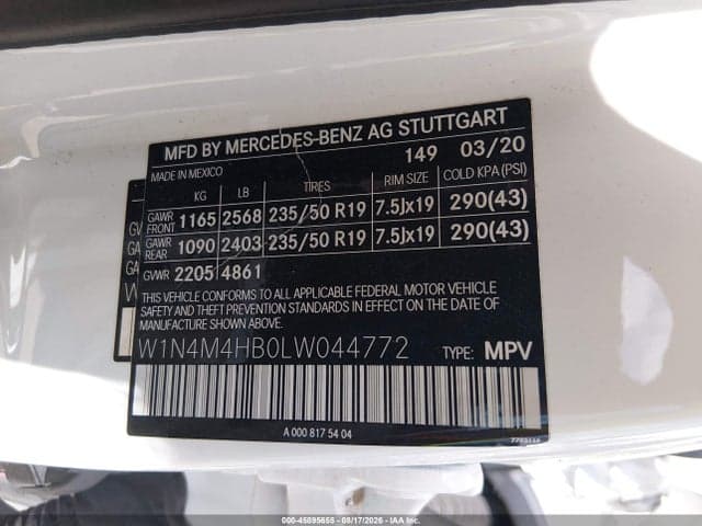 2020 MERCEDES-BENZ GLB 250 4MATIC 9