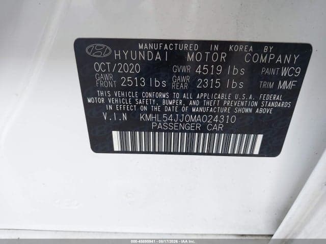 2021 HYUNDAI SONATA LIMITED 9