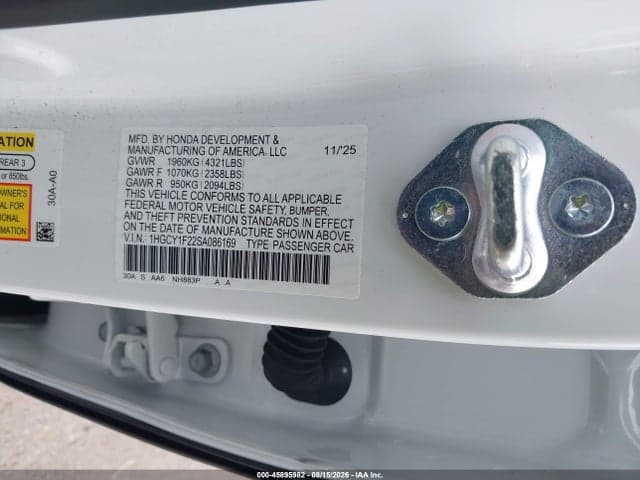 2025 HONDA ACCORD 9
