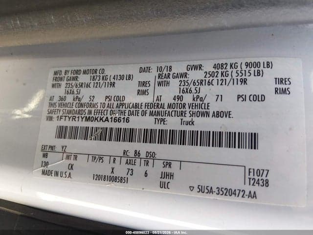 2019 FORD TRANSIT-250 9