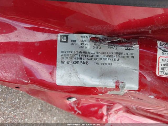 2017 CHEVROLET CAMARO 2LT 9