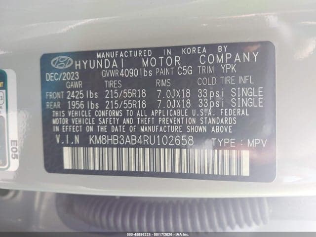 2024 HYUNDAI KONA SEL 9