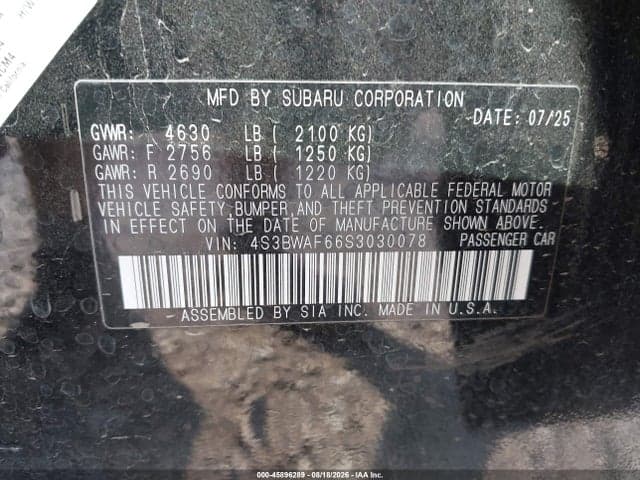 2025 SUBARU LEGACY PREMIUM 9