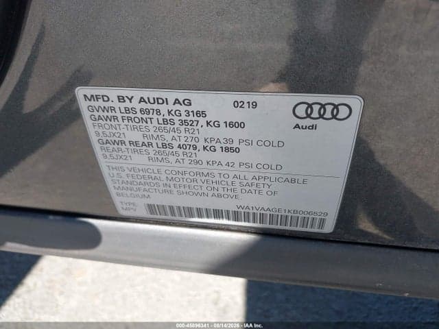 2019 AUDI E-TRON PREMIUM PLUS 9