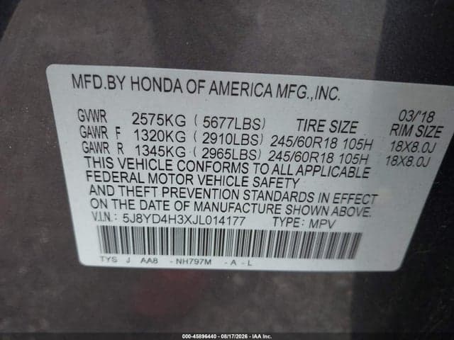 2018 ACURA MDX 9
