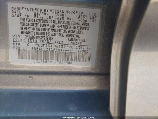 2025 NISSAN SENTRA S 9