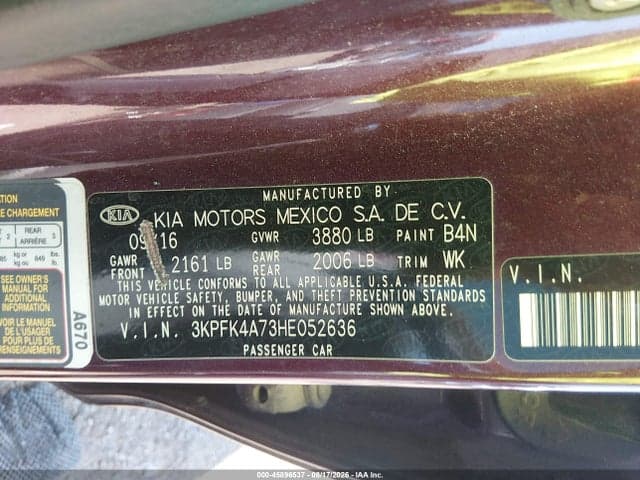2017 KIA FORTE LX 5