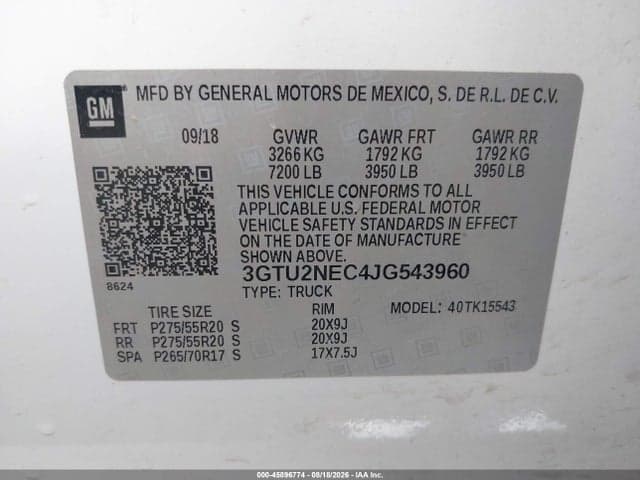 2018 GMC SIERRA 1500 SLT 9
