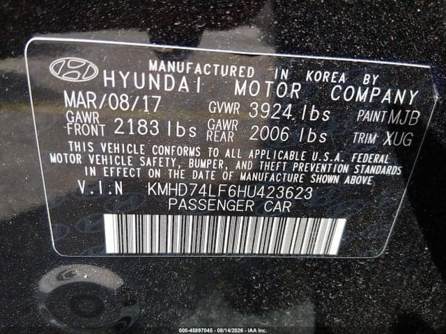 2017 HYUNDAI ELANTRA SE 9