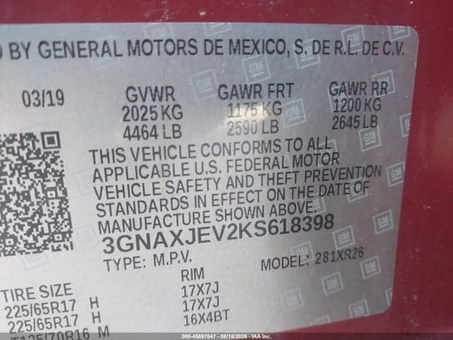 2019 CHEVROLET EQUINOX LT 9