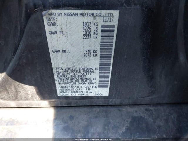 2018 NISSAN ALTIMA 2.5 SR 9