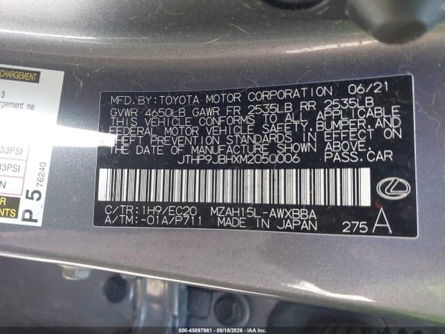 2021 LEXUS UX 250H 9