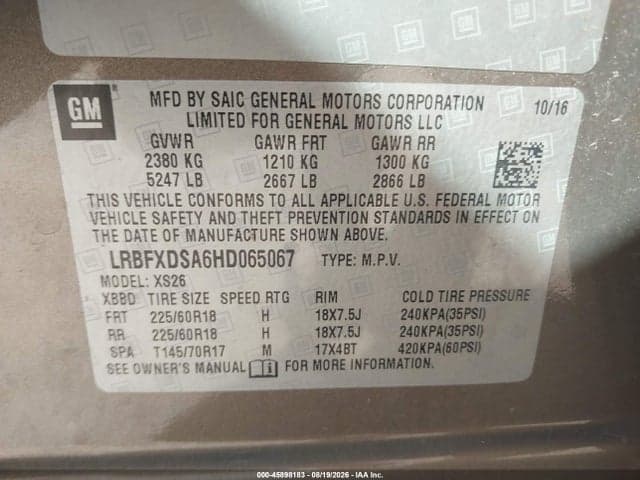 2017 BUICK ENVISION ESSENCE 9