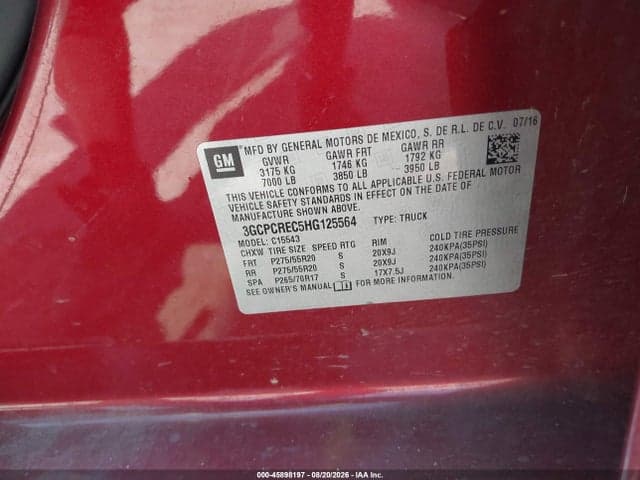 2017 CHEVROLET SILVERADO 1500 LT 9