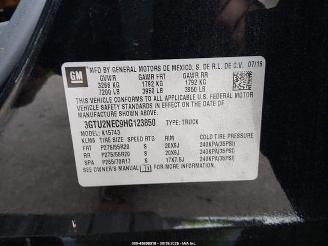 2017 GMC SIERRA 1500 SLT 9