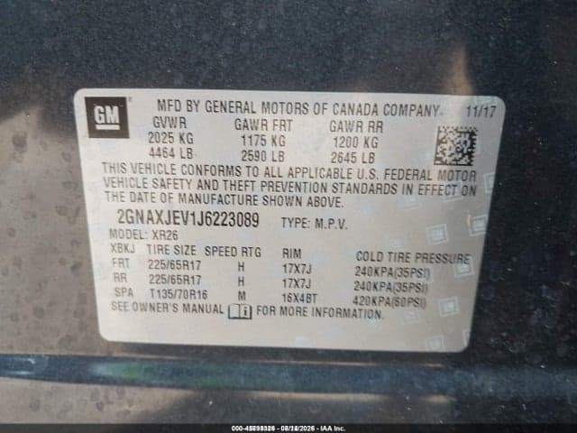 2018 CHEVROLET EQUINOX LT 9