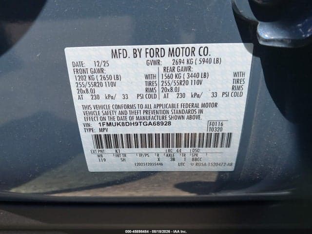 2026 FORD EXPLORER ACTIVE 9