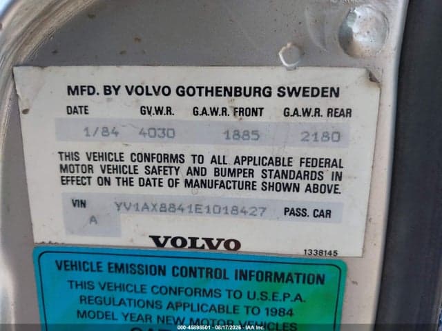 1984 VOLVO 244 DL/GL 9