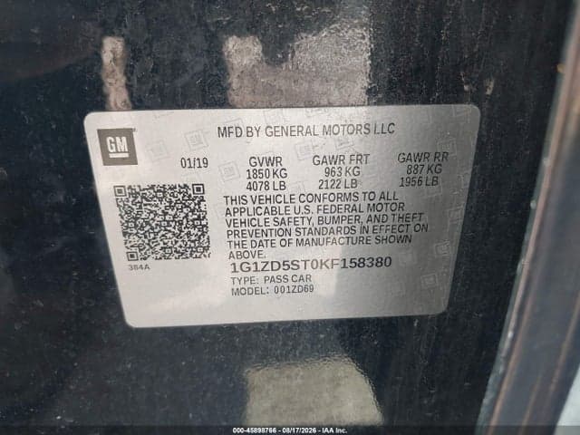 2019 CHEVROLET MALIBU LT 9